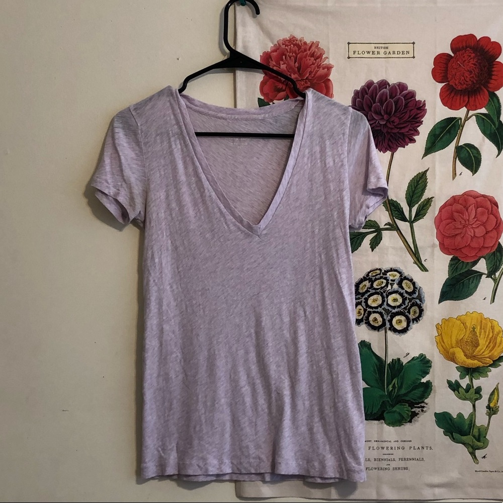Light cotton J Crew lavender V-Neck